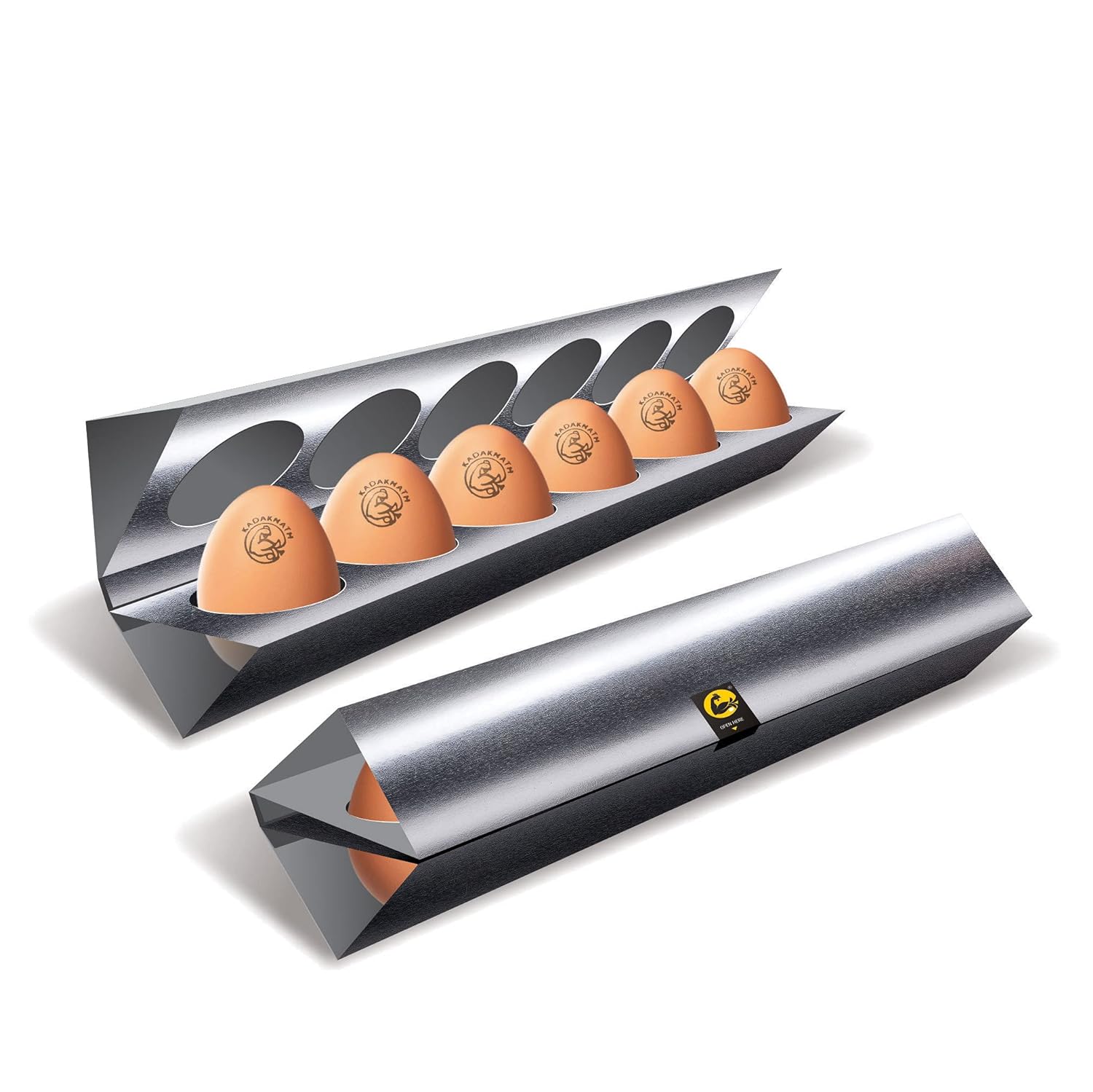 Kadaknath Premium Pack of Free Range Organic Pure Kadaknath Eggs, Fresh Table Eggs, High Protein Eggs. Rich in Iron Content, Low in Cholesterol (Pack of 6 Eggs)