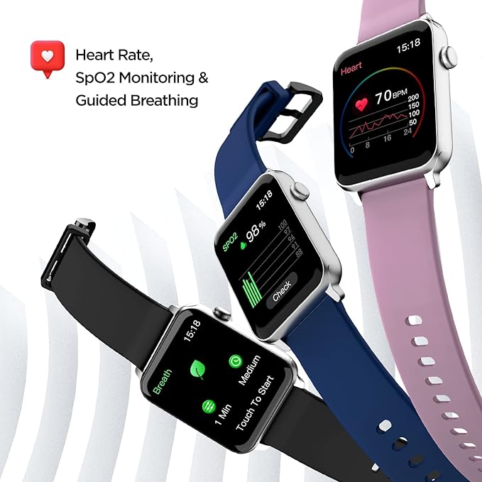 boAt Wave Call Smart Watch with Bluetooth Calling, 1.69” HD Display with 550 NITS & 70% Color Gamut, 150+ Watch Faces, Multi-Sport Modes,HR,SpO2, IP68(Active Black)