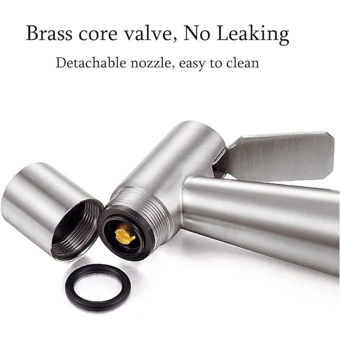 KRYSTAL Bathroom Jet Spray For Toilet - Health Faucet For Toilet - Hand Faucets - Premium Chrome Finish - Sink Sprayer - Easy Grip, Leak Proof, Wash Bidet, Only Head, Acrylonitrile Butadiene Styrene