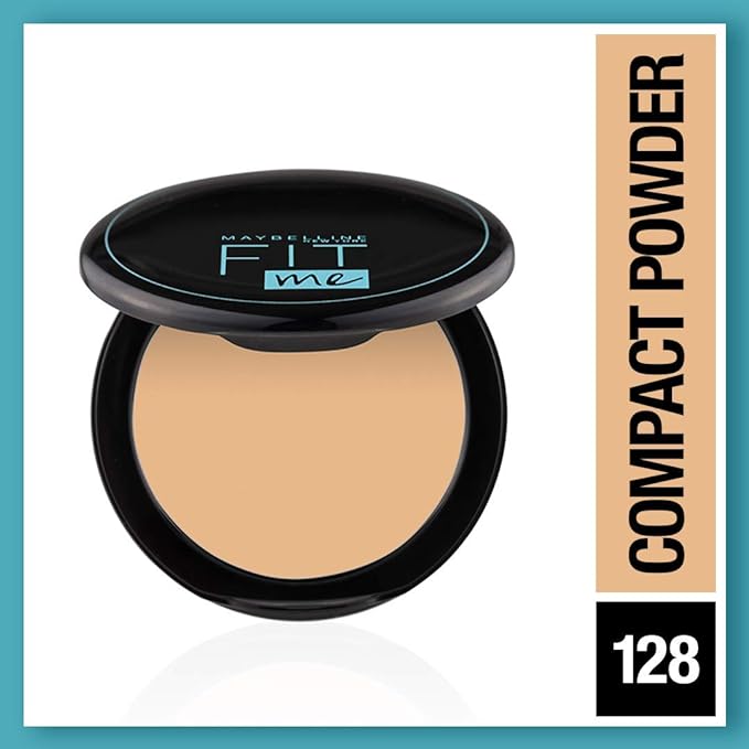 Maybelline New York Oil Control Powder, With SPF to Protect Skin from Sun, Absorbs Oil, Fit Me, 128 Warm Nude, 6g
