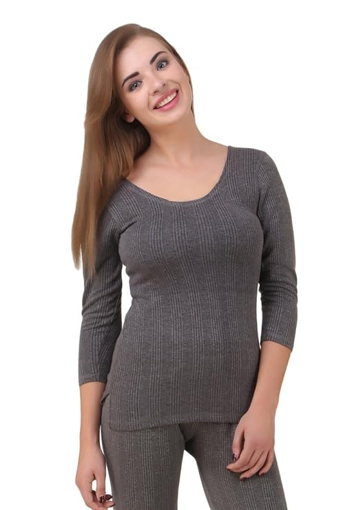 HAP Women's Cotton Quilted Thermal 3/4th Sleeves Top and Trouser/Female Thermal/Ladies Thermal Set