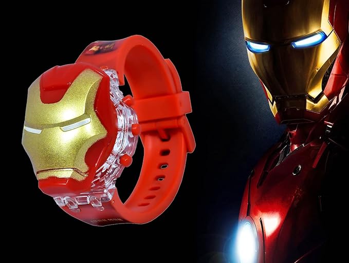 Matrix Kids Edition 3D Spiderman/Frozen/Ben 10/Hello Kitty/Iron Man Avenger Digital Watch for Kids with Music & Disco Lights (Boys & Girls)