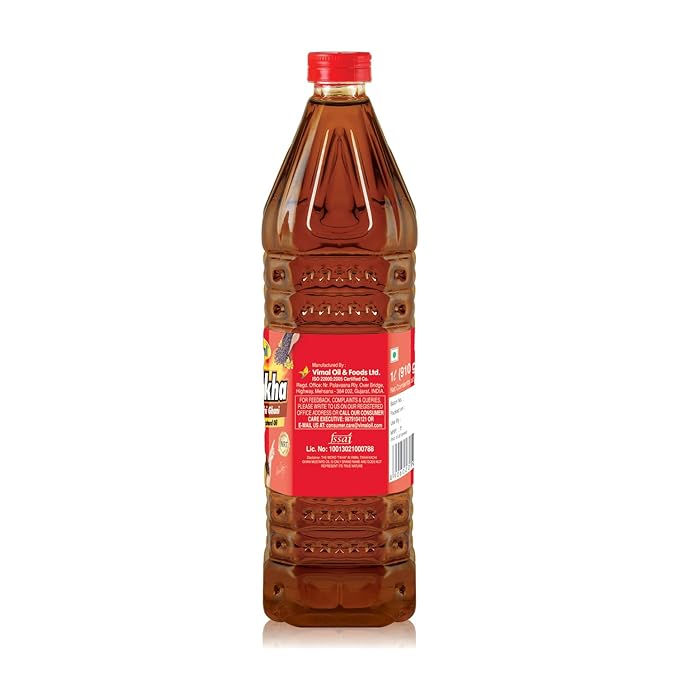 Vimal Tikha Kachi Ghani Mustard Oil (1 L Bottle)