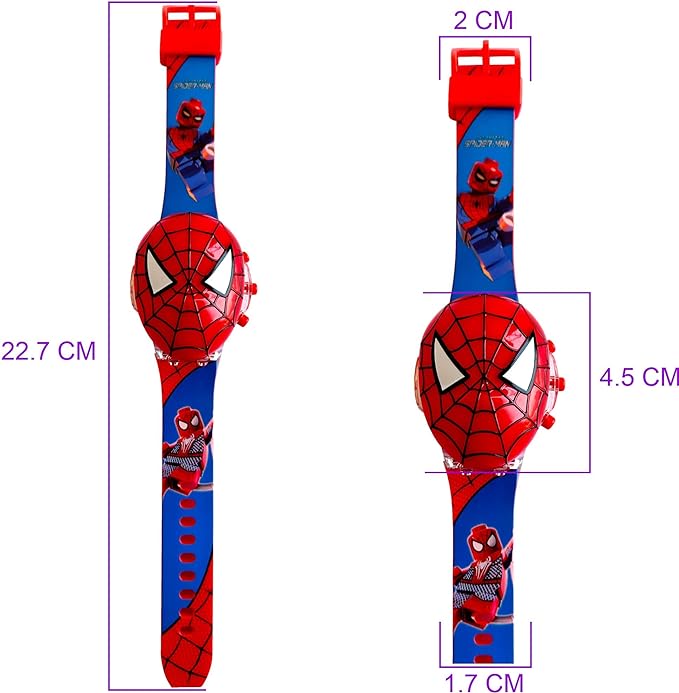 Matrix Kids Edition 3D Spiderman/Frozen/Ben 10/Hello Kitty/Iron Man Avenger Digital Watch for Kids with Music & Disco Lights (Boys & Girls)