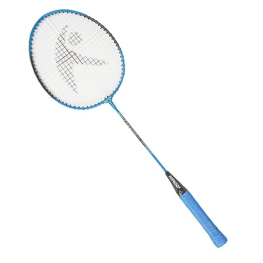 Hipkoo Sports HR 16 Aluminum Badminton Complete Racquets Set | 2 Wide Body Racket, 3 Feather Shuttlecocks and Net | Ideal for Beginner | Lightweight & Sturdy (Blue)