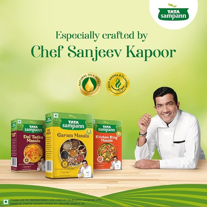 Tata Sampann Garam Masala with Natural Oils, Crafted by Chef Sanjeev Kapoor, 100g