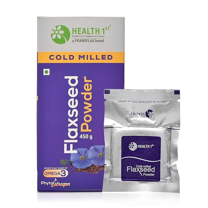 HEALTH 1st Cold Milled Flaxseed Powder 450 Grams (30 Sachets x 15 Gm)