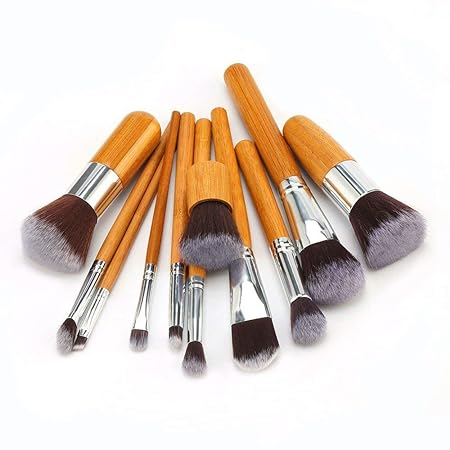 KYLIE Synthetic Bristle Makeup Brushes - Brown , Pack of 11 , KYLIE