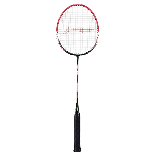 Li-Ning XP-60-IV Strung Aluminum Badminton Racket With Free Head Cover(Black/Pink,Set of 1)