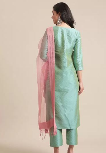 Women Silk Blend Kurta Trouser Set
