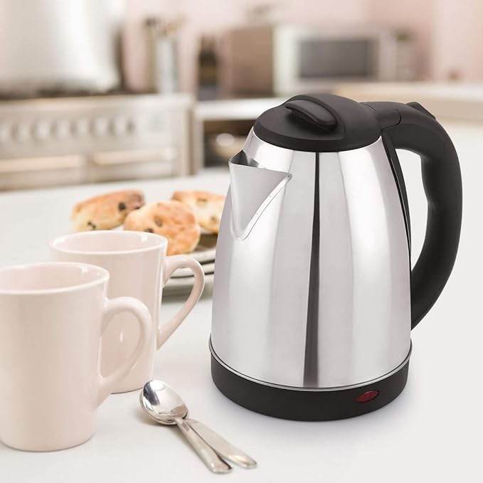 Street Club Lifestyle Fast Boiling Tea Kettle Cordless, Stainless Steel Finish Hot Water Kettle � Tea Kettle, Tea Pot-Hot Water Heater Dispenser Electric Kettle (2 L, Silver)