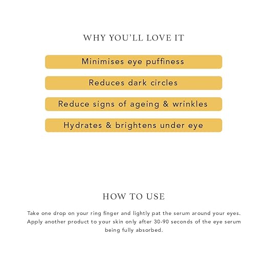 RAS Luxury Oils Illuminate Hydrating & brightening Eye Serum | Lightweight, Non-Greasy | For All Skin Types | Helps to Reduce Puffiness, Dark Circles | Contains Hyaluronic Acid & Rosehip Oil, 6ml