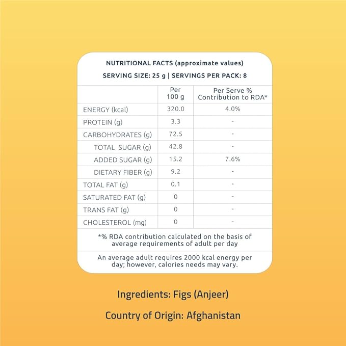 Farmley Premium Afghani Dried Anjeer - 200g Rich Source of Vitamins Dietary Fiber Figs Dry Fruits