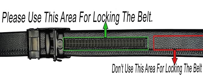 Sunshopping Men's PU Leather Formal Auto-lock Adjustable Black Belt (BOB-2)