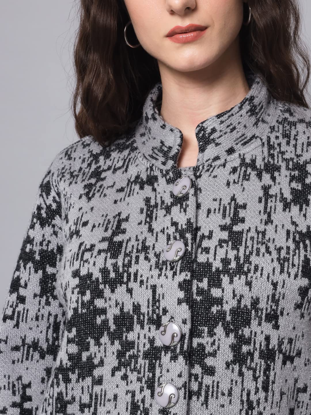 eWools Women's Ladies Winter wear Woolen Self Cardigans Sweaters