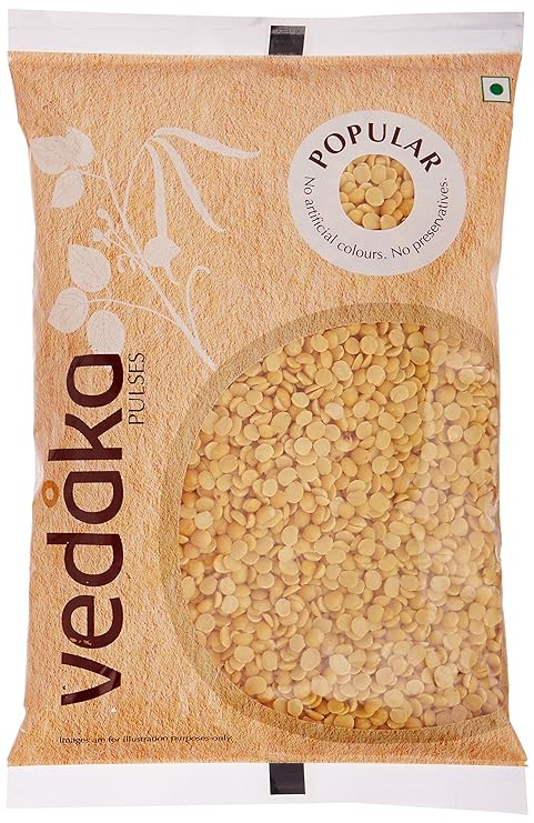 Vedaka Popular Toor Dal, 1kg|Rich in Protein|No Cholesterol|No Additives