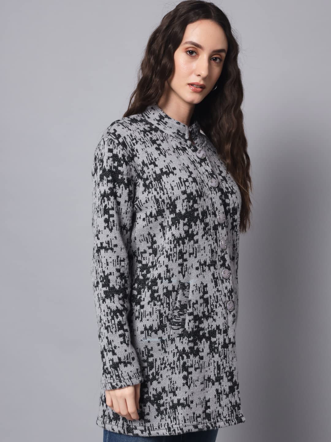 eWools Women's Ladies Winter wear Woolen Self Cardigans Sweaters