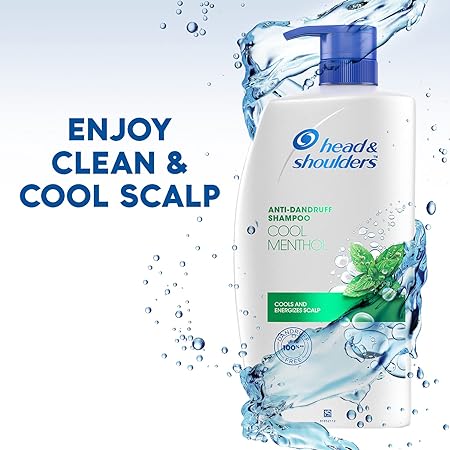 Head & Shoulders Cool Menthol Anti Dandruff Shampoo for Women & Men, 1L