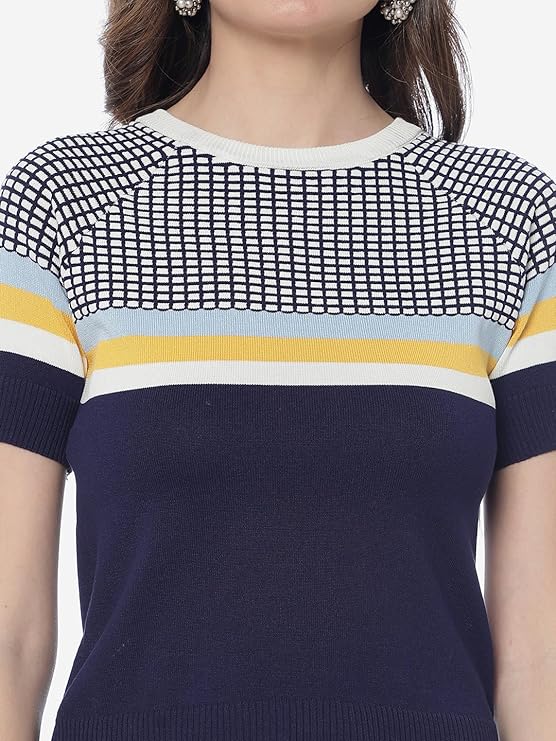 HSR Women Stylish Sleeveless High Mock Neck Stretchable Knit Regular Fit Tank Top (Free Size)