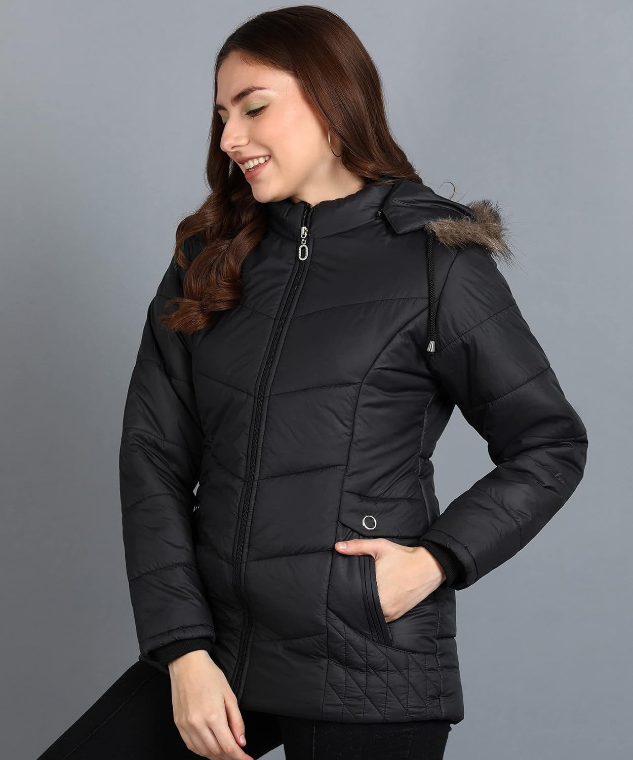 Ellipse FASHION Jacket For Girls Jacket For Women’s Latest Solid Color Stylish Long Jacket/Women's Quilted Jacket Full Sleeves Winter Jacket Girls Winter Wear Jacket