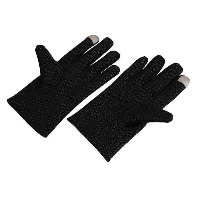 Dopamine Touchscreen Women Warm Gloves Non-Slip Windproof Waterproof Driving, Cycling, Running, Outdoor Sport Gloves for Girl/Womens (Black)
