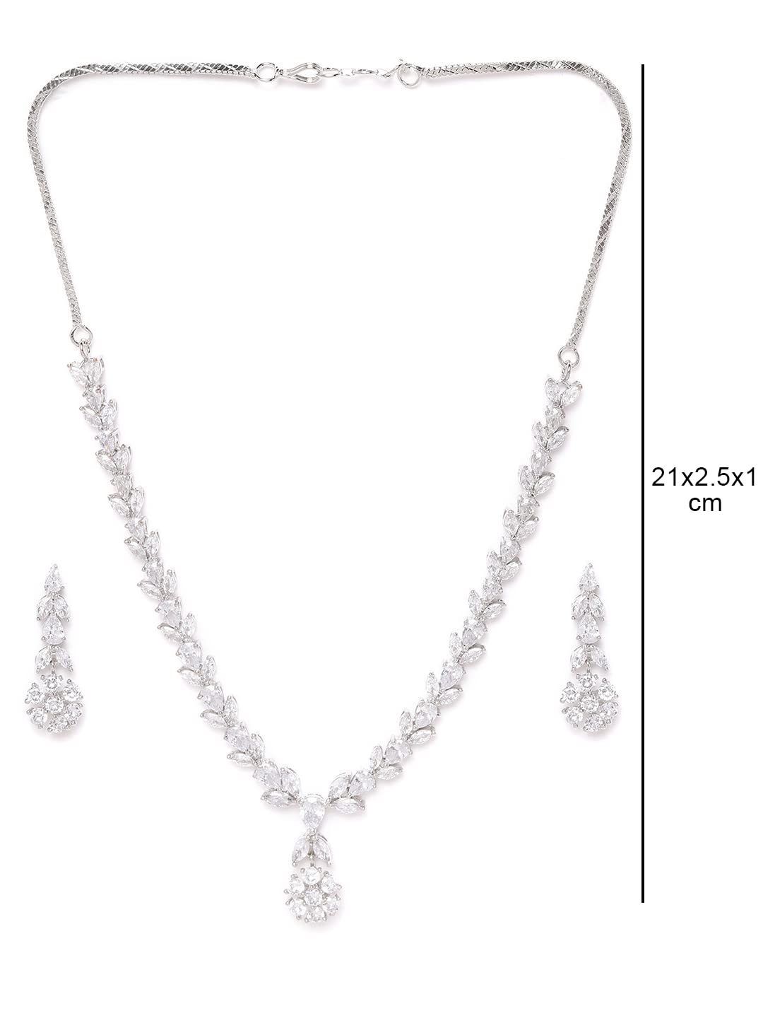 Priyaasi Rose Gold-Plated Diamond Jewelley Set for Women, Girls