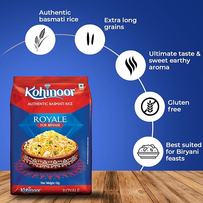 Kohinoor Royale Biryani Basmati Rice, 1 kg