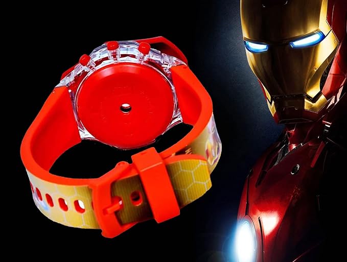 Matrix Kids Edition 3D Spiderman/Frozen/Ben 10/Hello Kitty/Iron Man Avenger Digital Watch for Kids with Music & Disco Lights (Boys & Girls)