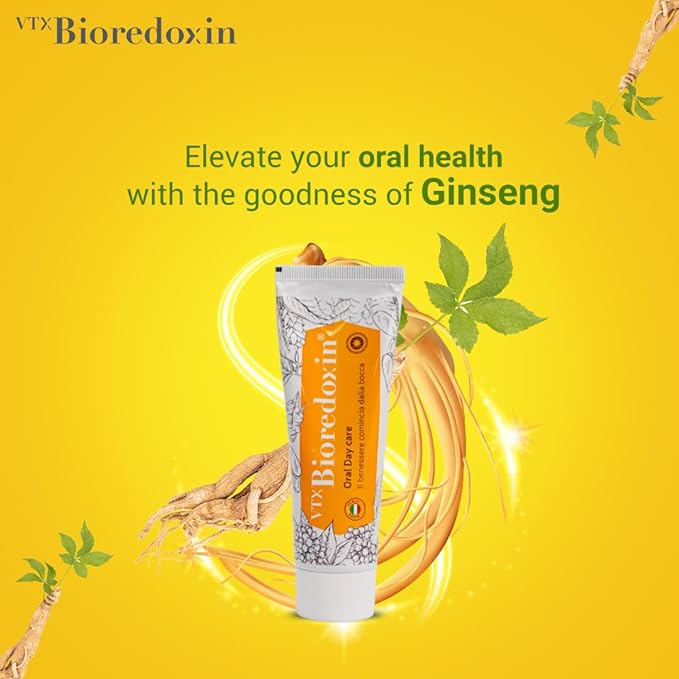 Bioredoxin Oral Day Care Toothpaste | Energizing Effect | Premium Italian Product | Natural Ingredients | Teeth Whitening | 0% Flouride, SLS, Triclosan, Dyes or Parabens | Protection against Cavity | Strengthens Gums | Reduces Pain & Sensitivity