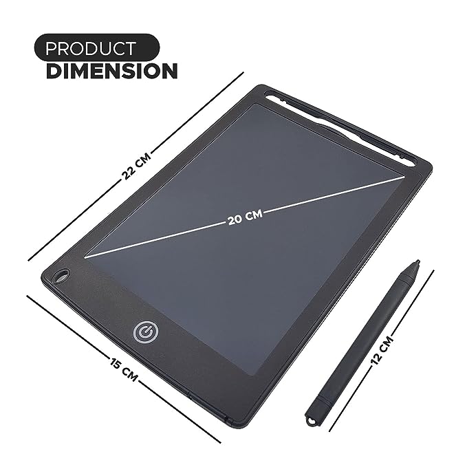 NHR LCD Portable Writing Tablet 8.5 Inch | Electronic Writing Pad Scribble Board for Kids |Kids Learning Toy (Black)